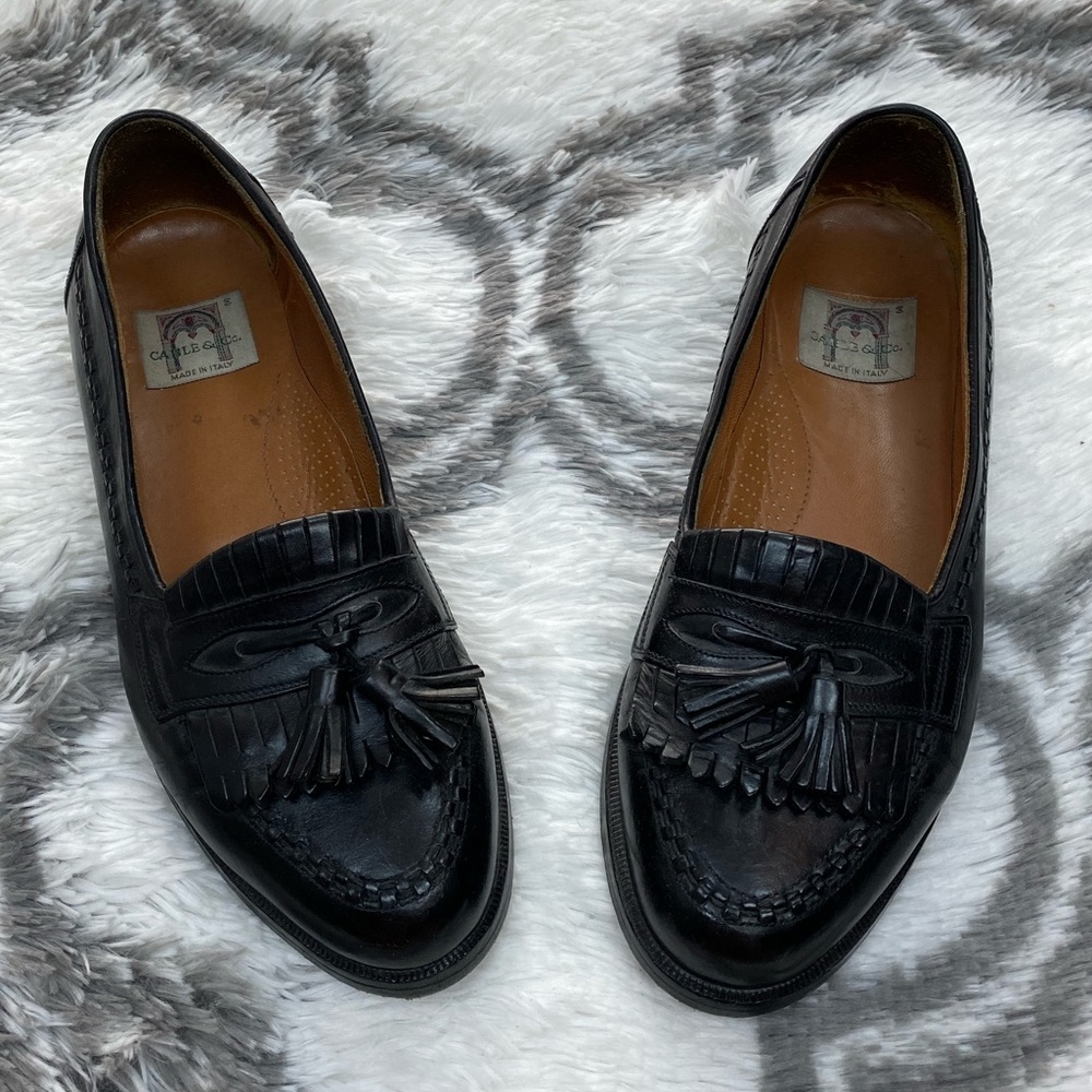 Cable & Co. Black Tassel Loafers 9 D